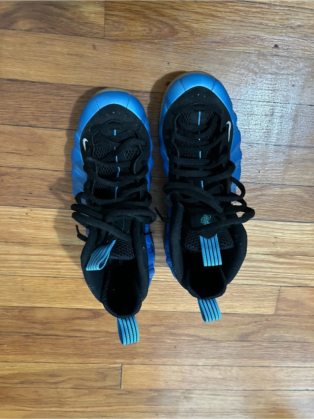 Nike Foamposites Black and Blue High-Top Sneakers